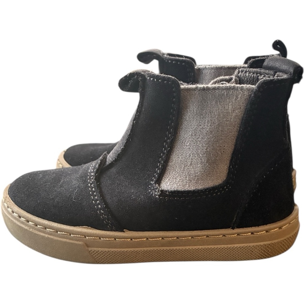 Cienta Black Suede Pull-On Elastic Chelsea Boots EU 25 (US 8 Toddler) - Picture 2 of 6